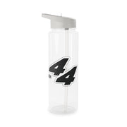 Dark Red Retro 44  Clear Water Bottle 6