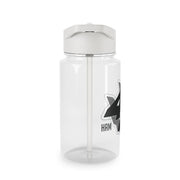 Dark Red Retro 44  Clear Water Bottle 3