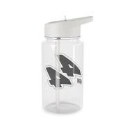 Dark Red Retro 44  Clear Water Bottle 2