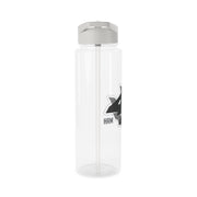 Dark Red Retro 44  Clear Water Bottle 8