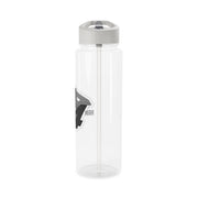 Dark Red Retro 44  Clear Water Bottle 9