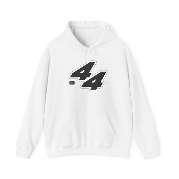 Dark Red Retro 44  Hoodie White Front