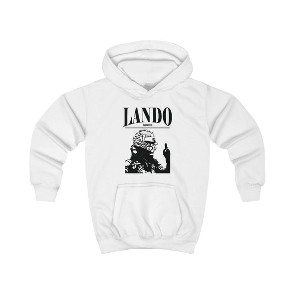 Lando Black And Green  Kids Hoodie White Front