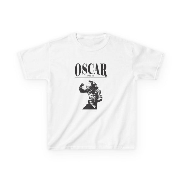 Oscar Orange And Black Kids T-Shirt White Front
