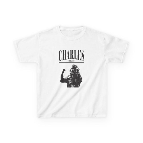 Charles Red And Gold Kids T-Shirt White Front