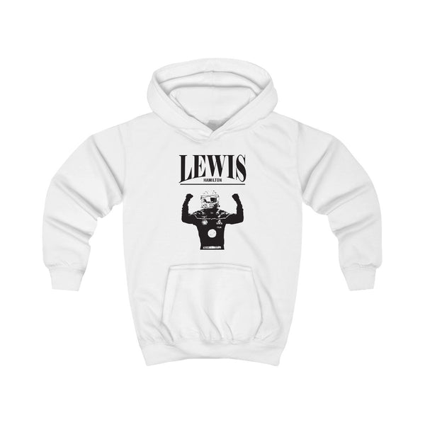 Lewis Red And Gold Kids Hoodie White Front