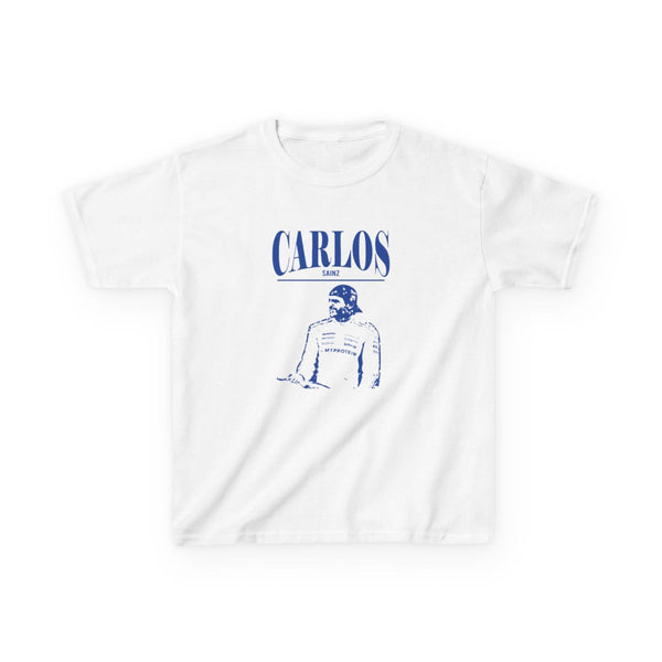 Carlos White And Blue Kids T-Shirt White Front
