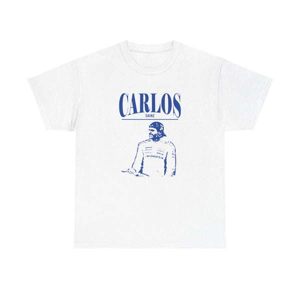 Carlos White And Blue T-Shirt White Front