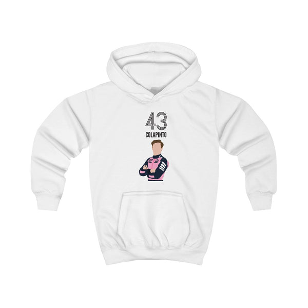 Colapinto 2026 Kids Hoodie White Front