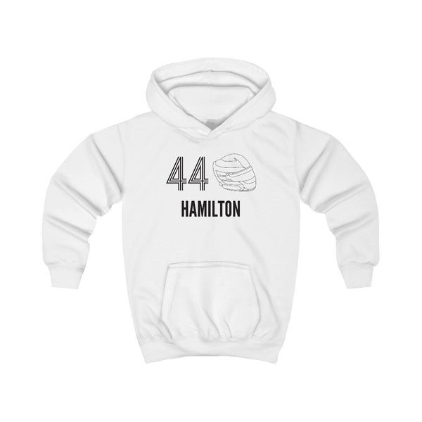 Hamilton Helmet 2026 Kids Hoodie White Front