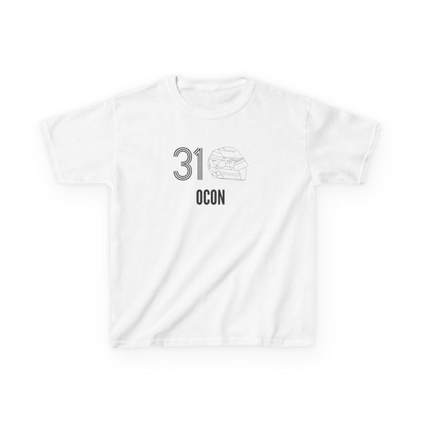 Ocon Helmet 2026 Kids T-Shirt White Front