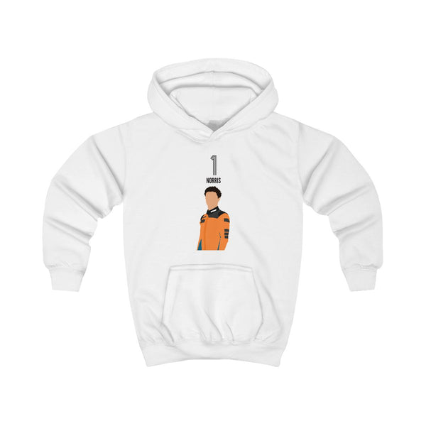 Norris 2026 Kids Hoodie White Front