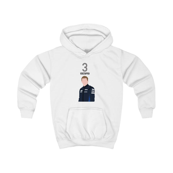 Verstappen 2026 Kids Hoodie White Front
