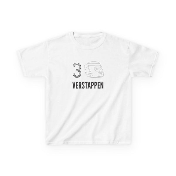 Verstappen Helmet 2026 Kids T-Shirt White Front