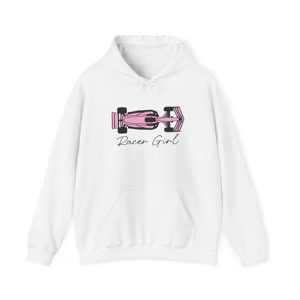 Racer Girl Hoodie White Front