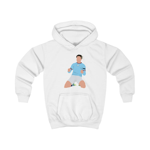 Grealish - Football Kids Hoodie White Front