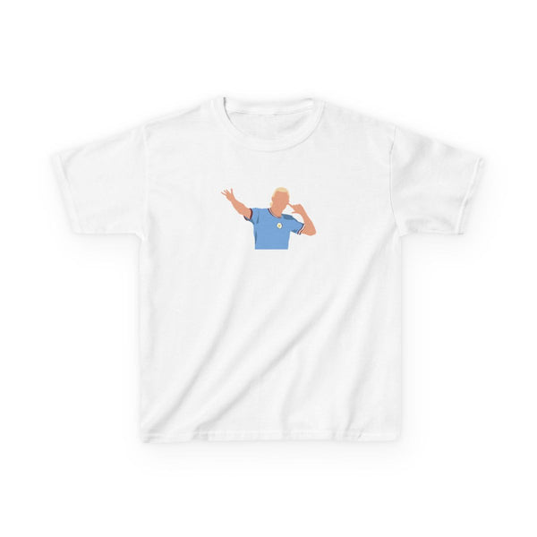 Haaland - Football Kids T-Shirt White Front