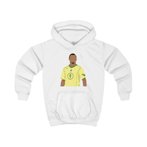 R9 Ronaldo - Football Kids Hoodie White Front
