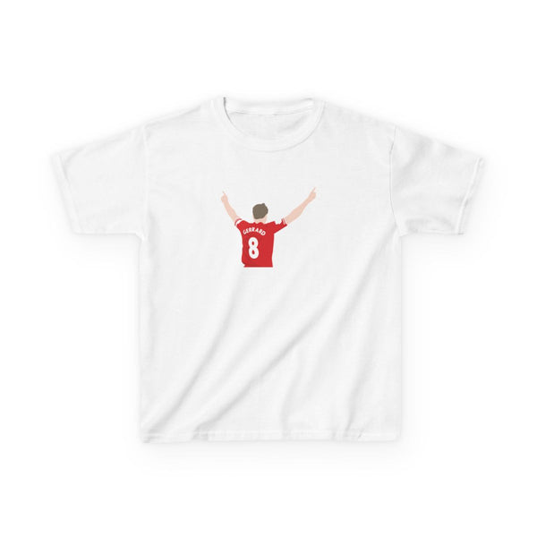 Gerrard - Football Kids T-Shirt White Front