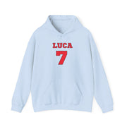 Red - Personalised Football   Hoodie 9
