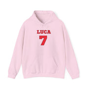 Red - Personalised Football   Hoodie 7