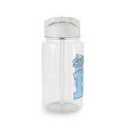 Light Blue - Personalised Football Clear Water Bottle 3