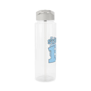 Light Blue - Personalised Football Clear Water Bottle 8