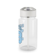 Light Blue - Personalised Football Clear Water Bottle 4