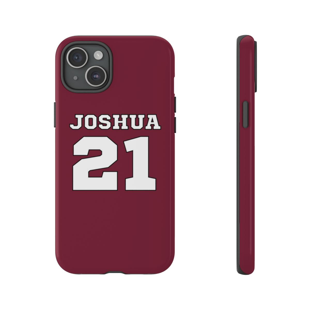 Burgundy - Personalised Football Phone Case