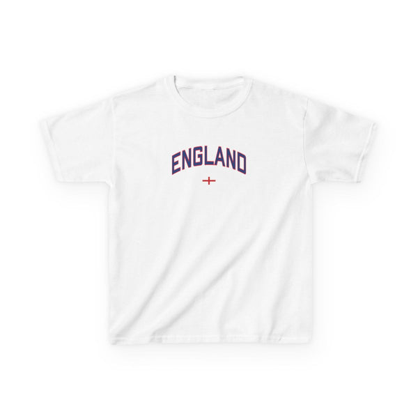 England Team Kit Kids T-Shirt White Front