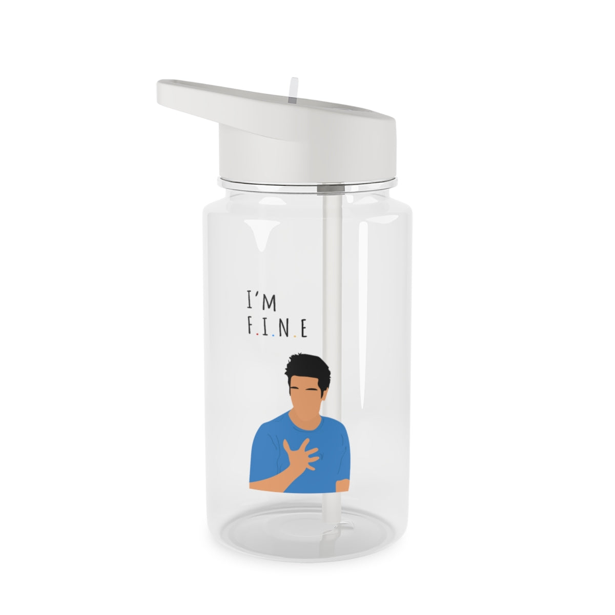 I'm Fine Clear Water Bottle