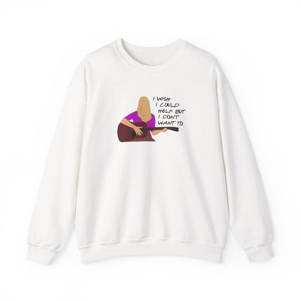 I Wish I Could Help But I Don't Want To Sweatshirt White Front
