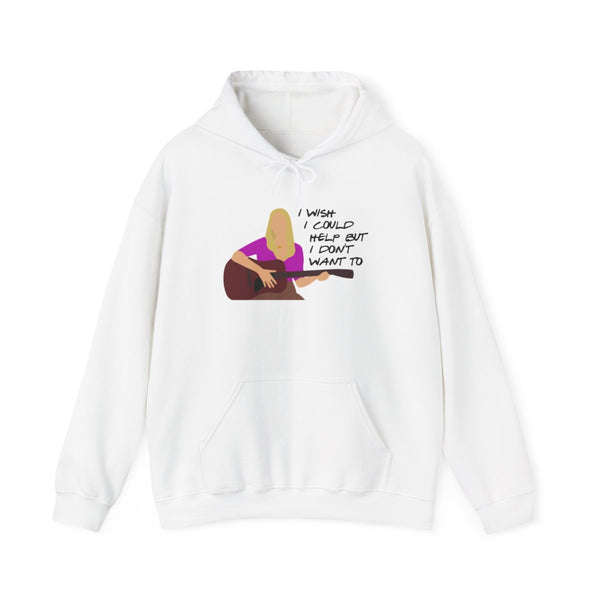 I Wish I Could Help But I Don't Want To Hoodie White Front