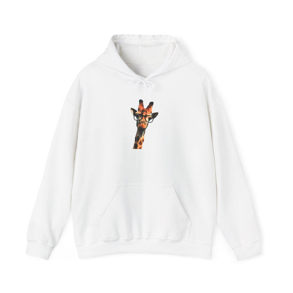 Hipster Giraffe Tumblr Hoodie White Front