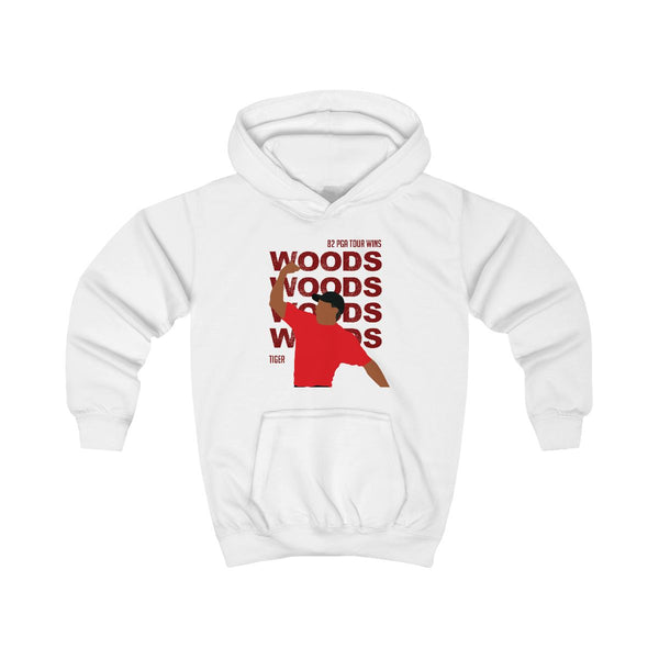 Woods Dark Red Kids Hoodie White Front