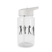 Golf Silhouettes Clear Water Bottle 2