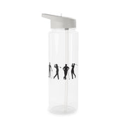 Golf Silhouettes Clear Water Bottle 6