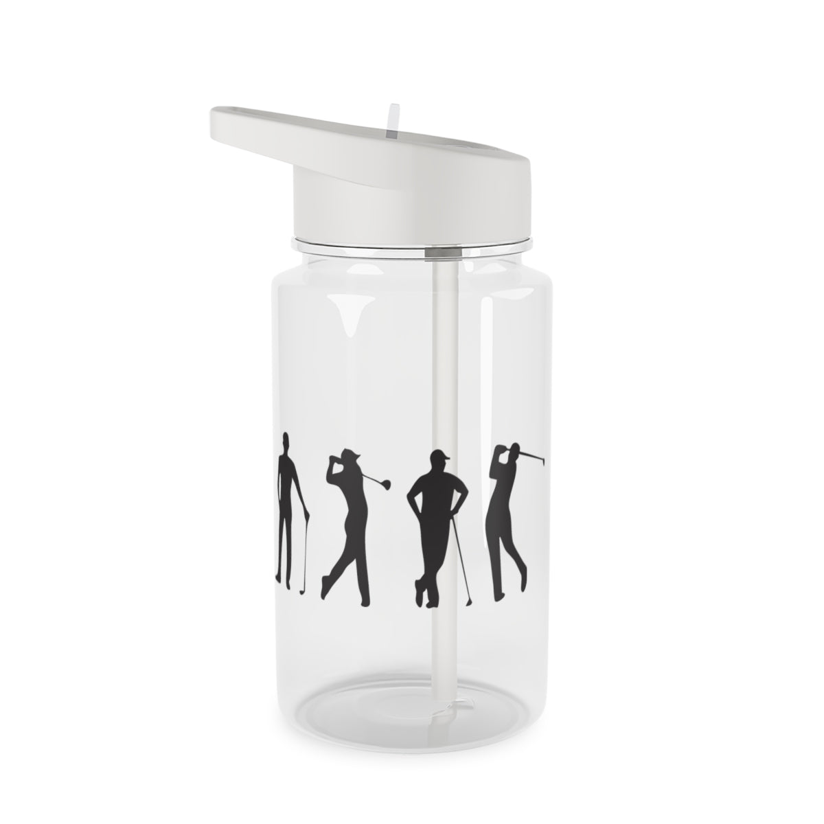 Golf Silhouettes Clear Water Bottle