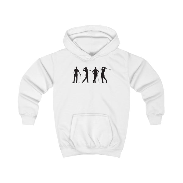 Golf Silhouettes Kids Hoodie White Front