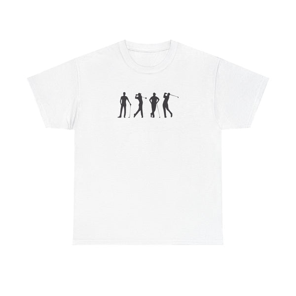 Golf Silhouettes T-Shirt White Front