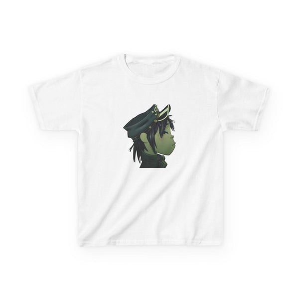 Green 2d Kids T-Shirt White Front