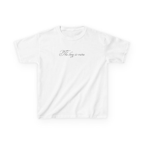 The Boy Is Mine Kids T-Shirt White Front