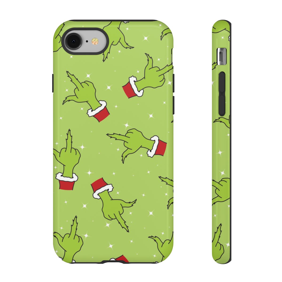 Green Middle Finger Christmas Pattern Phone Case