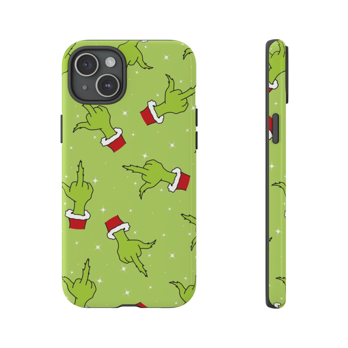 Green Middle Finger Christmas Pattern Phone Case