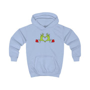Christmas Green Heart Kids Hoodie 5