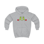 Christmas Green Heart Kids Hoodie 3