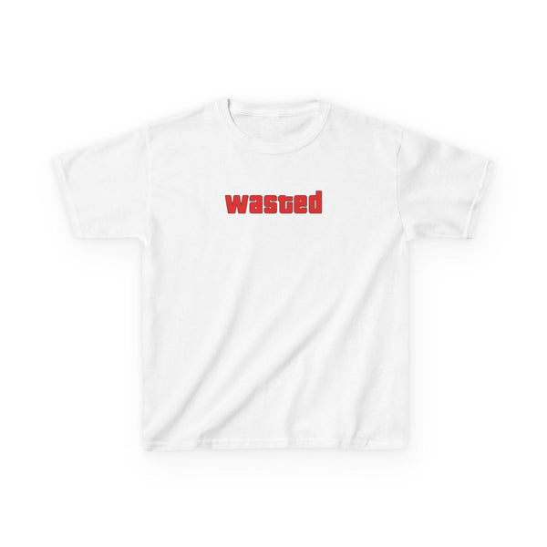 Wasted - Video Game Kids T-Shirt White Front