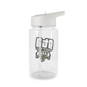 Green Five - Video Game Clear Water Bottle 2