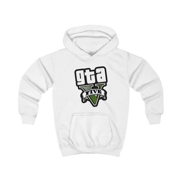 Green Five - Video Game Kids Hoodie White Front