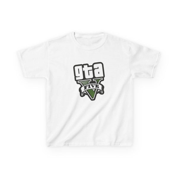 Green Five - Video Game Kids T-Shirt White Front
